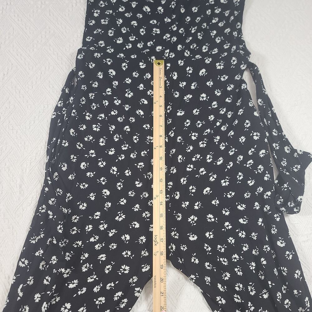 Gracemade Shalom jumpsuit women black white floral Size Small Resort wear Office - Picture 6 of 12